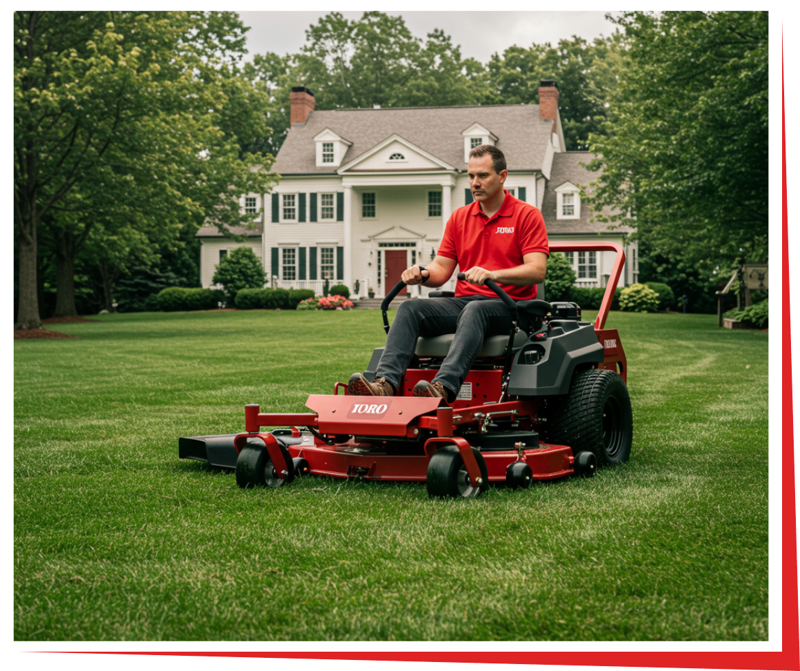 Lawn care trimming edging clean finish