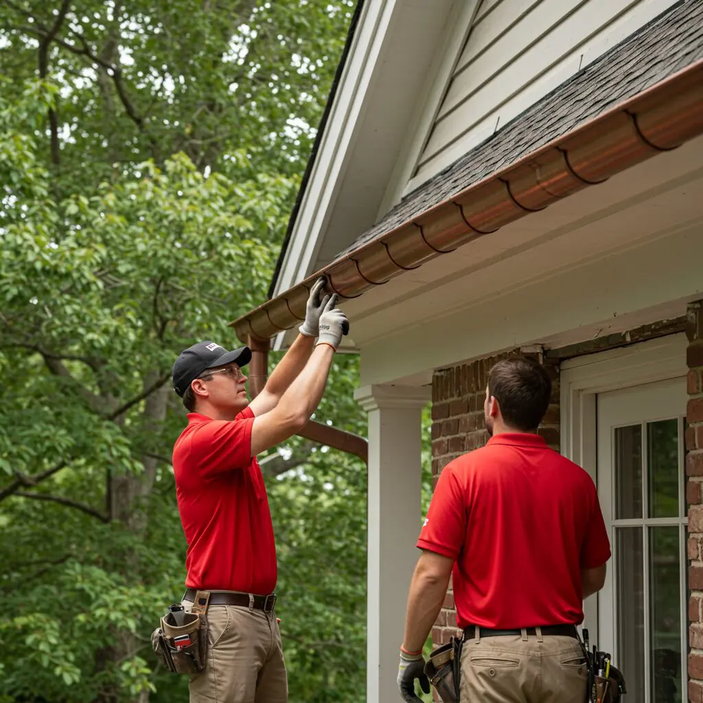 Gutter cleaning and install chattanooga leaf guard